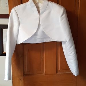 White David's Bridal Wedding Dress Jacket